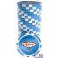 Jetons de poker WELCOME LAS VEGAS - en ABS avec insert métallique – rouleau de 25 jetons  – 11