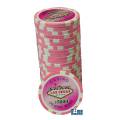 Fichas de póquer "WELCOME LAS VEGAS 10" - en ABS con inserto metálico - rollo de 25 fichas - 11,5 g