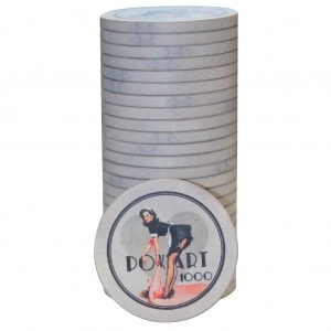 Pokerchips "PIN UP 5000" - keramisch - 10g - per stuk verkocht