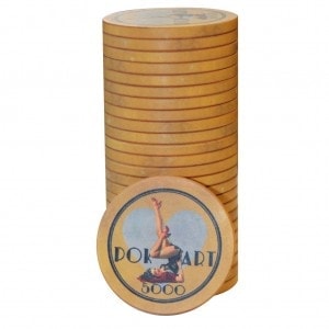 Fichas de póker "PIN UP 5000" - de cerámica - 10g - se venden por unidad