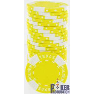 Jetons de poker ''TEXAS HOLDEM BLEU'' - en Clay Composite – rouleau de 25 jetons – 12g