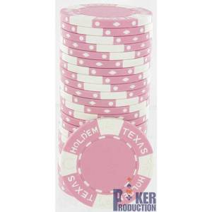 Fiches da poker "TEXAS HOLDEM BLU" - in Clay Composite - rotolo di 25 fiches - 12g