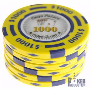 Jeton de poker "CHIPS PALACE 0.25" – en clay composite avec insert métal – 14g – en vente à l'unité