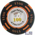 Poker chip "CHIPS PALACE 0.25" - in clay composite with metal insert - 14g - sold individually