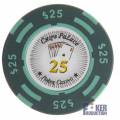 Poker chip "CHIPS PALACE 0.25" - in clay composite with metal insert - 14g - sold individually