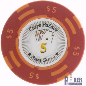 "Poker chip "CHIPS PALACE 0.25" - made of clay composite with metal insert - 14g - sold individually."