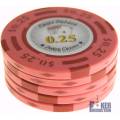 "Poker chip "CHIPS PALACE 0.25" - made of clay composite with metal insert - 14g - sold individually."