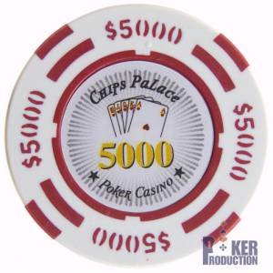 "CHIPS PALACE 0.25" poker chip - made of clay composite with metal insert - 14g - sold individually