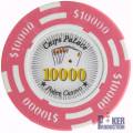 Poker chip "CHIPS PALACE 0.25" - in clay composite with metal insert - 14g - sold individually