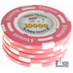 Ficha de poker "CHIPS PALACE 0.25" - em compósito de argila com inserção de metal - 14g - à venda individualmente.