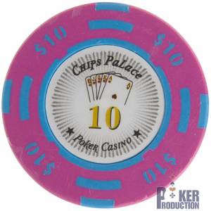 "Poker chip "CHIPS PALACE 0.25" - made of clay composite with metal insert - 14g - sold individually."