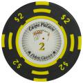 Poker chip "CHIPS PALACE 0.25" - in clay composite with metal insert - 14g - sold individually
