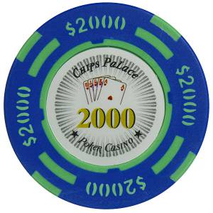 Pokerchip "CHIPS PALACE 0,25" - aus Tonkomposit mit Metalleinlage - 14g - einzeln erhältlich.