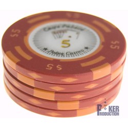 Fiches da poker "CHIPS PALACE 5" - in composto argilla con inserto metallico - 14g - in vendita singolarmente