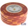 "CHIPS PALACE 5" poker chip - made of clay composite with metal insert - 14g - sold individually