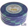 Poker chip "CHIPS PALACE 500" - clay composite with metal insert - 14g - sold individually.