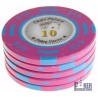 Gettone da poker "CHIPS PALACE 10" - in clay composito con inserto metallico - 14g - in vendita all'unità.