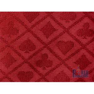 Poker Table Fabric "SUITED RED" - perfect glide - highly durable - made of polyester.