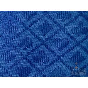 Poker table fabric "SUITED BLUE" - perfect gliding - highly durable - made of polyester.