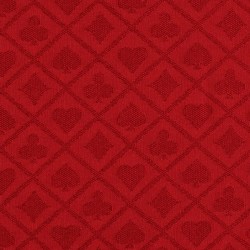 Tissu pour table de poker "Suited Rouge"– glisse parfaite – très résistant – en polyester