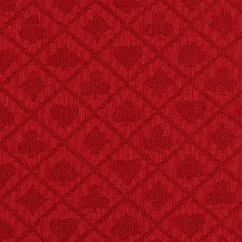 Poker Table Fabric "SUITED RED" - perfect glide - highly durable - made of polyester.