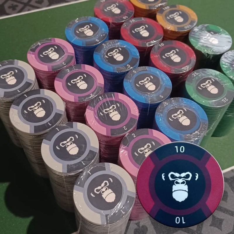 500 fichas de Cash Game "MONKEY" - apenas 1 exemplar - não será reeditada - 1/2/10/50/100