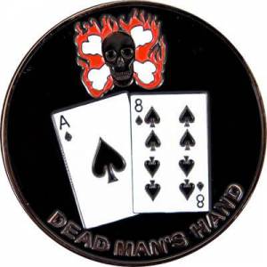 Card-Guard "WILD BILL HICKOK" - metaal - 2 verschillende zijden - 50 mm diameter