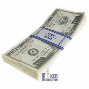 Liasse de billets factices en $ – imitation papier de banque - deux faces imprimées