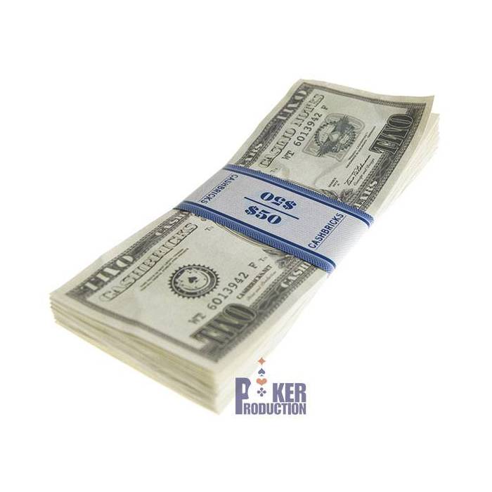 Liasse de billets factices en $ – imitation papier de banque - deux faces imprimées
