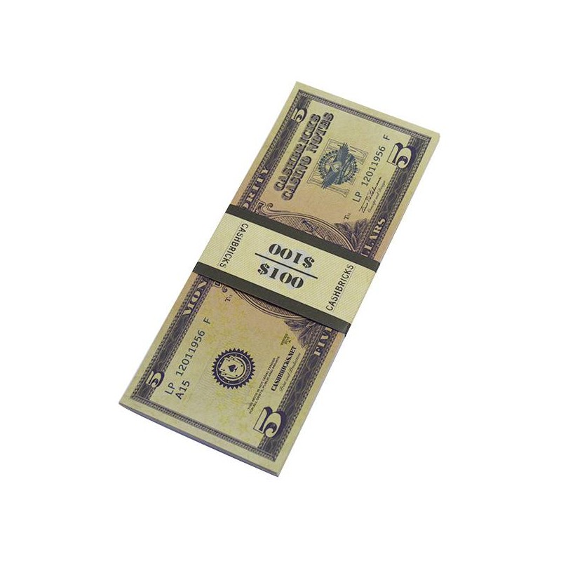 Lote de "25 billetes falsos de 200$" - imitación de papel moneda - dos caras impresas.