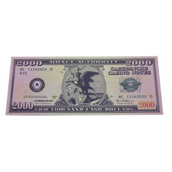Pack of "25 counterfeit $200 bills" - bank paper imitation - printed on both sides.