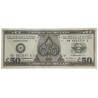 Foglio di "25 banconote false da 0.50$" - imitazione di carta moneta - due facciate stampate.