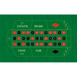 Tapis de "ROULETTE FRANÇAISE VERTE" - 130 x 80 cm - rectangulaire - jersey néoprène