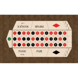 "Brown 'ENGLISH ROULETTE' Rug - 130 x 80 cm - rectangular - neoprene jersey."