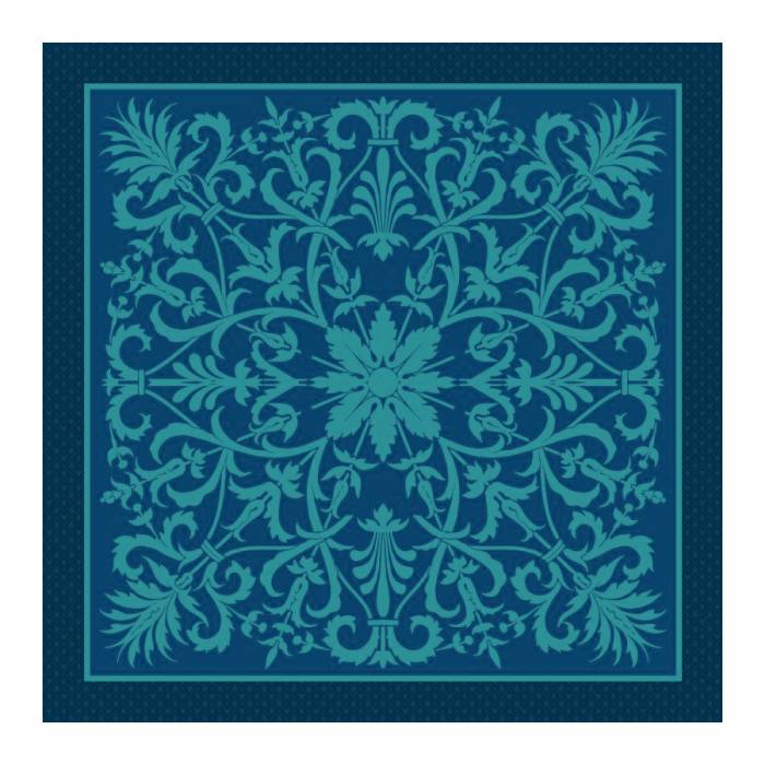 Tapis de jeu "ARABESQUE VERT" - jersey néoprène - 60 x 60 cm - carré