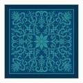 "ARABESQUE BLEU" Play Mat - neoprene jersey - 60 x 60 cm - square.