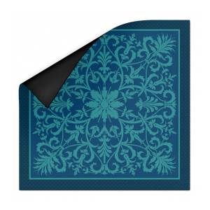 "ARABESQUE BLEU" Play Mat - neoprene jersey - 60 x 60 cm - square.