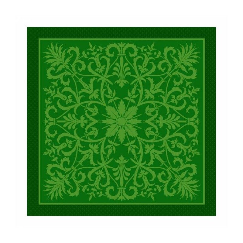 Tapis de jeu "ARABESQUE VERT" - jersey néoprène - 60 x 60 cm - carré