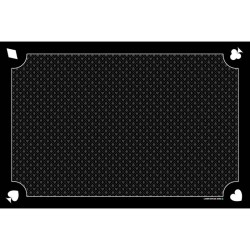 Tapis de belote "CLASSIQUE NOIR" - jersey néoprène - 60 x 40 cm - rectangulaire