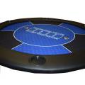 Rund pokerbord "NO LIMIT GREEN" - 120 cm - med fällbara ben - neopren överdrag - 6 spelare