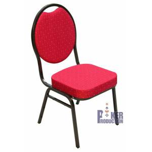 Poker table chair "CARDROOM BLACK" - metal frame - dense foam - easily stackable.