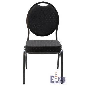 Silla para mesa de póker "CARDROOM NOIRE" - marco metálico - espuma densa - fácilmente apilable