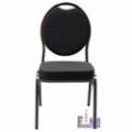 Silla para mesa de póker "CARDROOM NOIRE" - marco metálico - espuma densa - fácilmente apilable