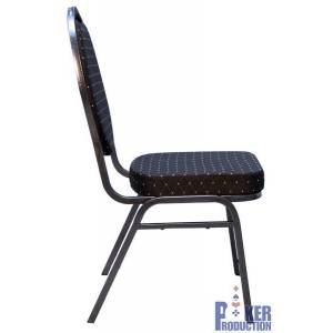 Silla para mesa de póker "CARDROOM NOIRE" - marco metálico - espuma densa - fácilmente apilable