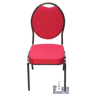 "CARDROOM BLACK" Poker Table Chair - Metal Frame - Dense Foam - Easy to Stack