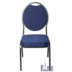 Silla para mesa de póker "CARDROOM BLACK" - estructura metálica - espuma densa - apilable fácilmente