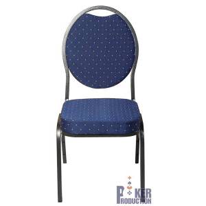 Silla para mesa de póker "CARDROOM NOIRE" - marco metálico - espuma densa - fácilmente apilable