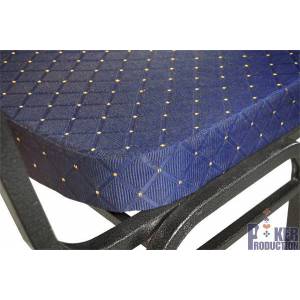 "CARDROOM BLACK" Poker Table Chair - Metal Frame - Dense Foam - Easy to Stack