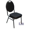 Silla para mesa de póker "CARDROOM NOIRE" - marco metálico - espuma densa - fácilmente apilable