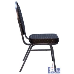 Silla para mesa de póker "CARDROOM NOIRE" - marco metálico - espuma densa - fácilmente apilable